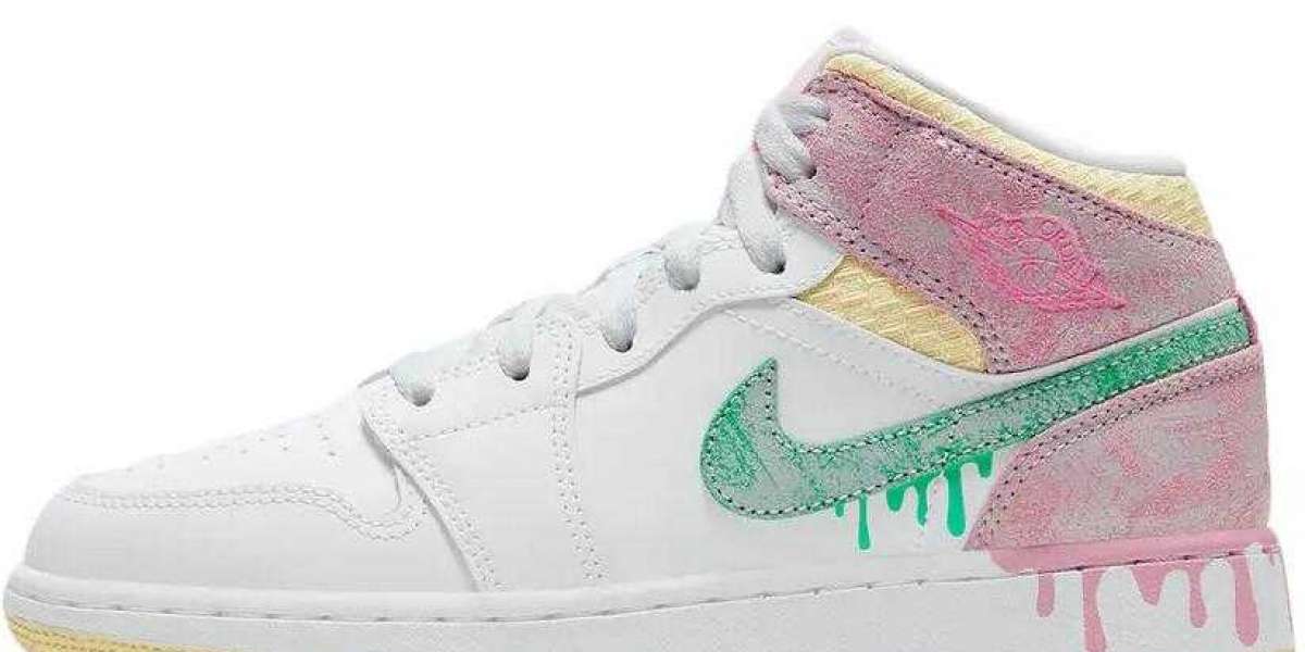 Are You Ready for Air Jordan 1 Mid GS Paint Drip Shoes ?