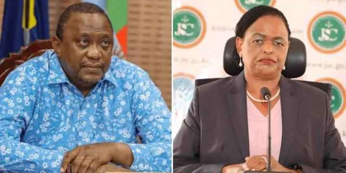 MARTHA KOOME ADDRESSES THE HEAD OF THE REPUBLIC HIS EXCELLENCY THE PRESIDENT UHURU KENYATTA