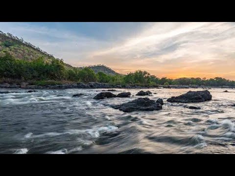 View of the Cauvery River mixing with the Sea - YouTube