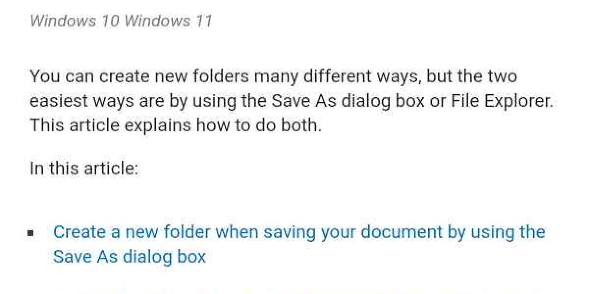 Create a new folder <br>Windows 10 Windows 11 <br>You can create new folders many different ways, but the two easiest wa