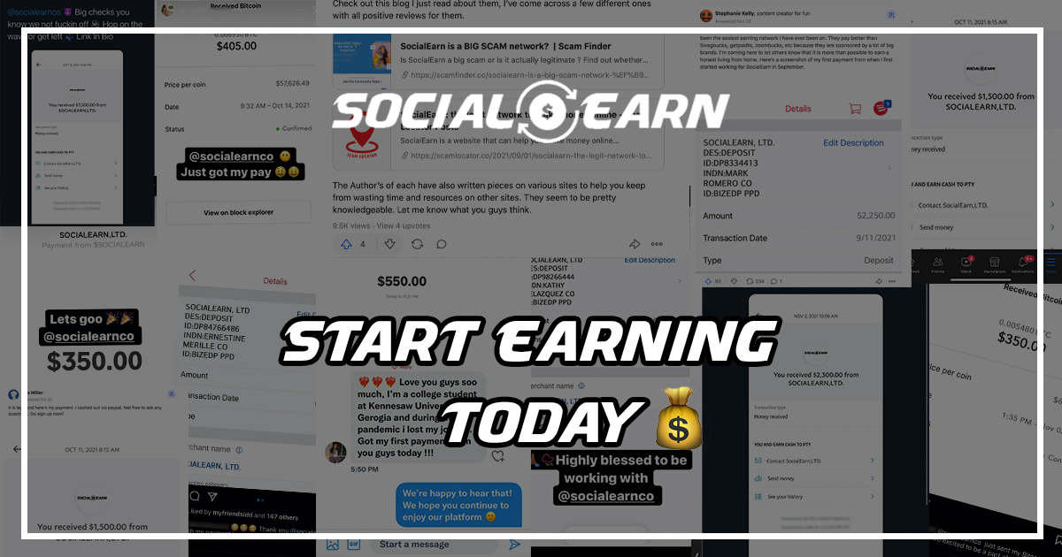 SocialEarn - #1 Social Earning Network | No experience required. | SocialEarn
