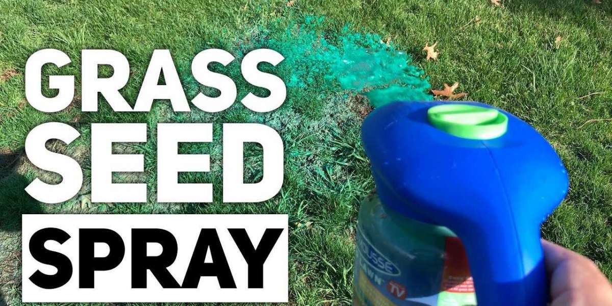 green grass lawn spray