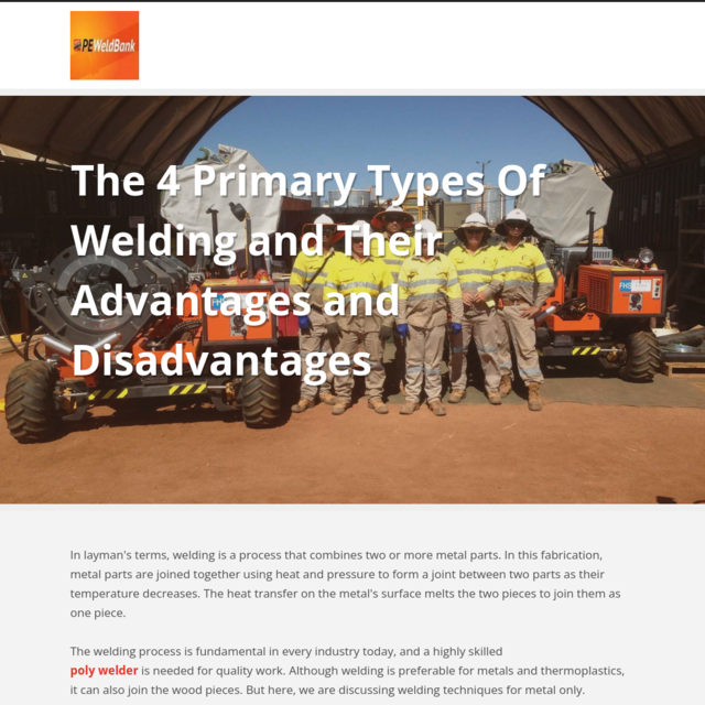 The 4 Primary Types Of Welding and Their Advantages and Disadvantages