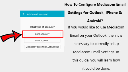 Mediacom Email Settings for Outlook, iPhone & Android