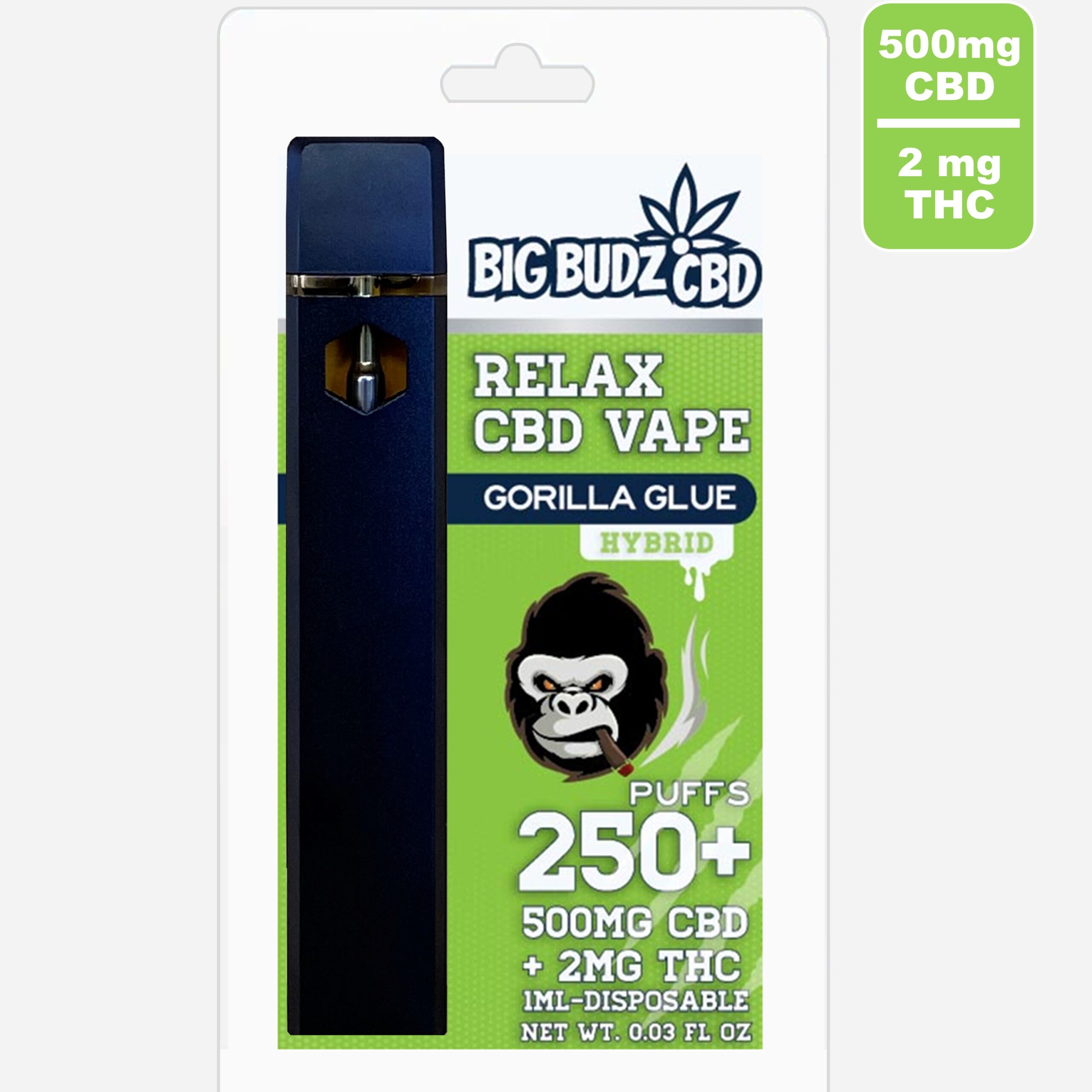 Gorilla Glue | 500mg Full Spectrum Gorilla Glue CBD Vape Pen
