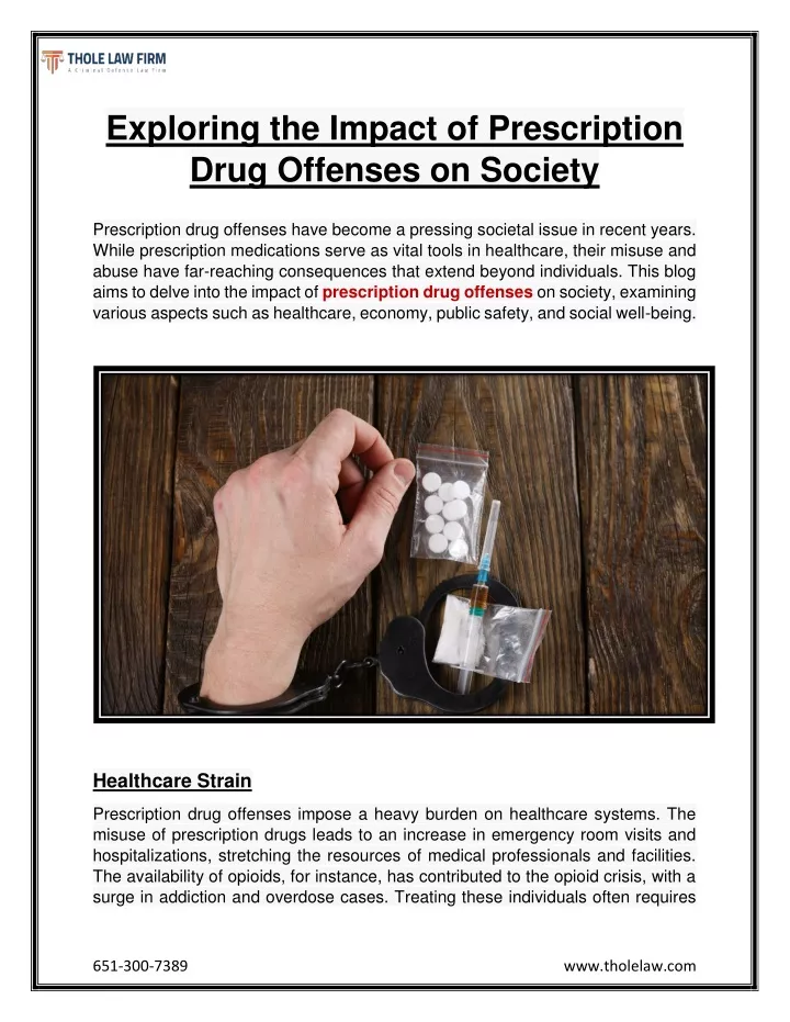 PPT - Exploring the Impact of Prescription Drug Offenses on Society PowerPoint Presentation - ID:12311672