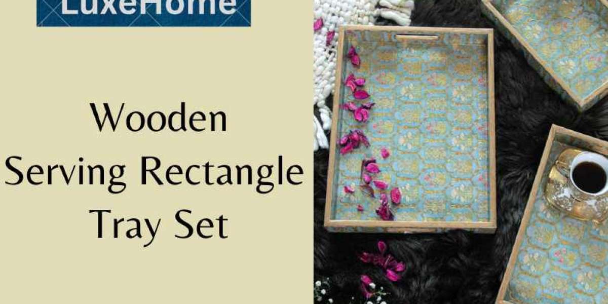 Purchase Wooden Rectangle Tray Online at Best Price From Luxehome