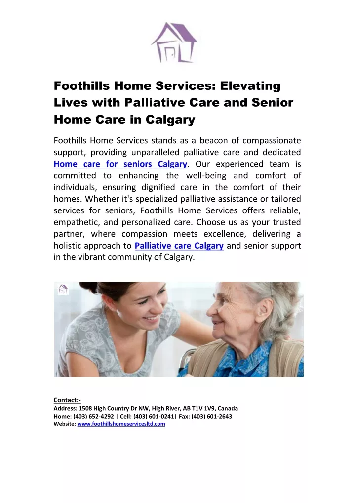 PPT - Elevating Lives with Palliative Care and Senior Home Care in Calgary PowerPoint Presentation - ID:12743420