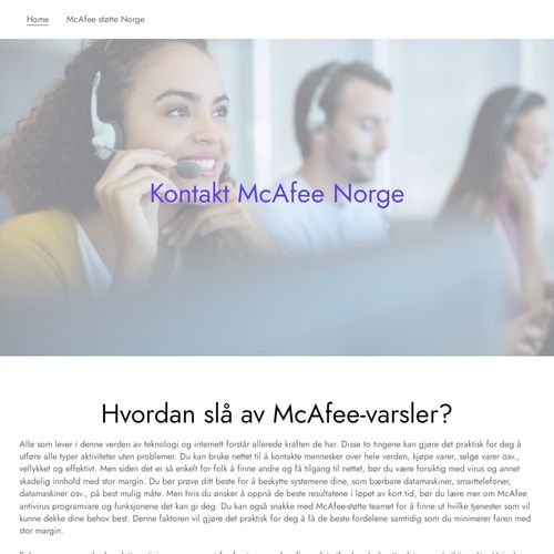 McAfee støtte Norge | anejensen.website3.me