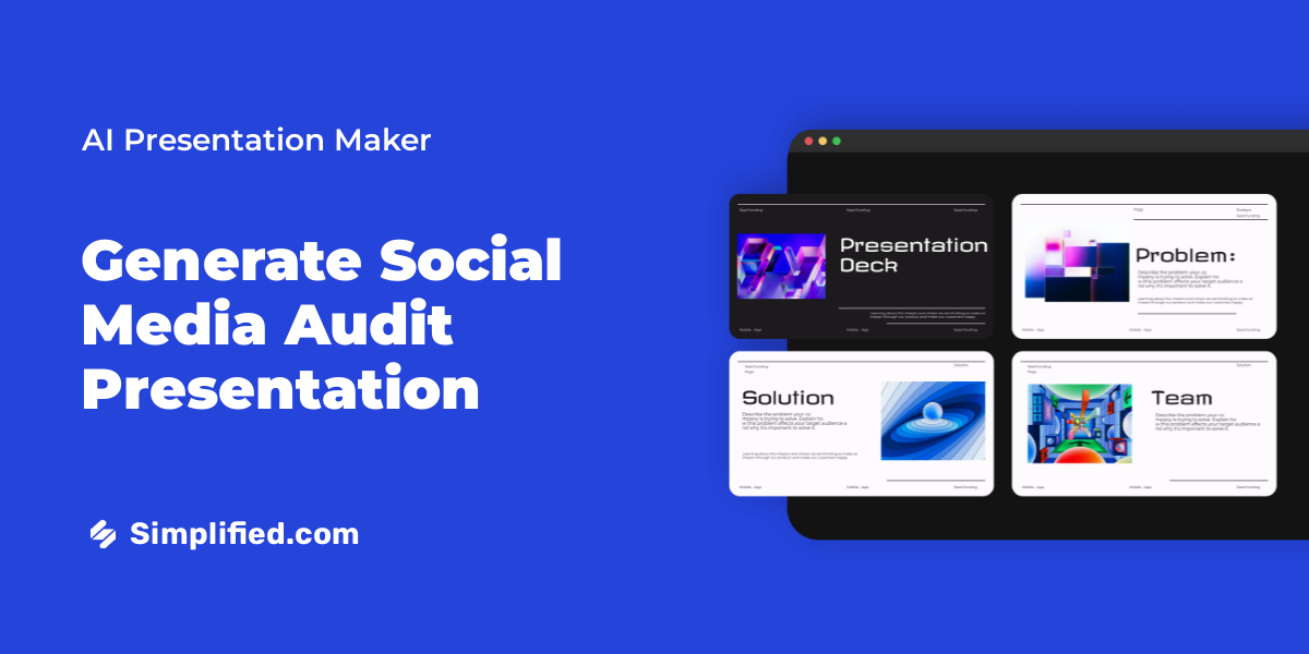 Use AI to Generate Free Presentation on Social Media Audit