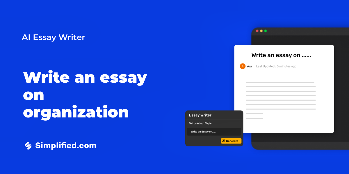 Write Descriptive Essay On Organization In Minutes