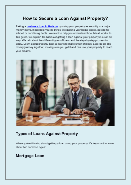 How to Secure a Loan Against Property