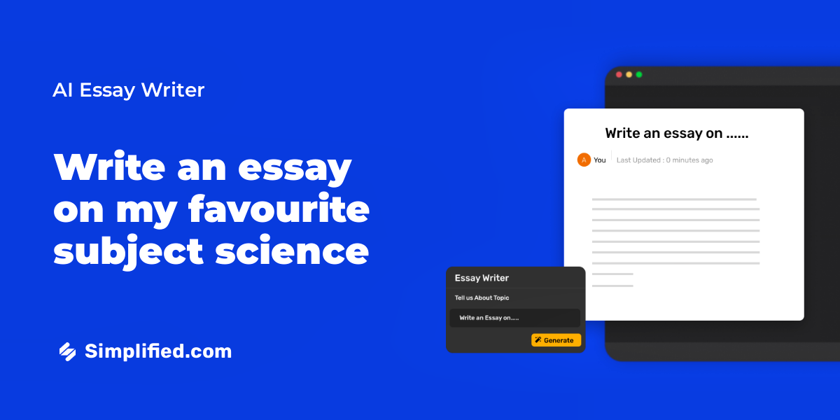 Write Descriptive Essay On My Favourite Subject Science In Minutes