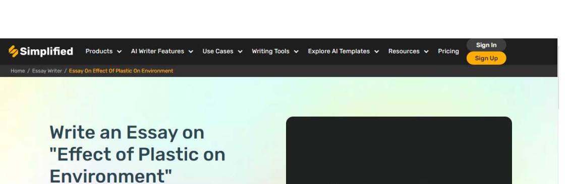 Environment Essay Writer Cover Image