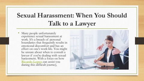 Sexual Harassment When You Should Talk to a Lawyer