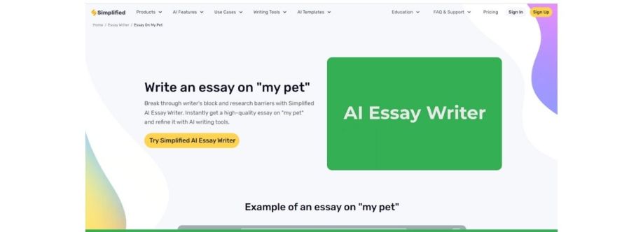 My Pet Essay Writer Cover Image