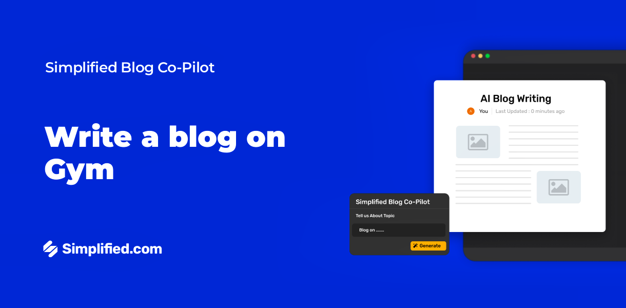 Write Gym Blogs with AI Blog Writer