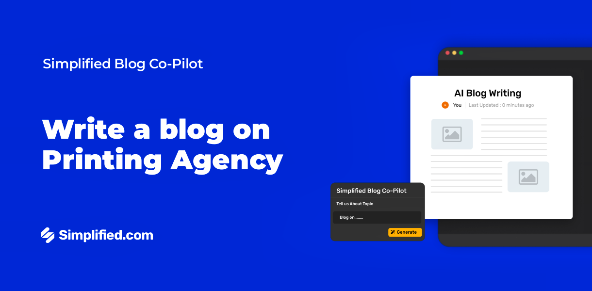 Write Printing Agency Blogs with AI Blog Writer