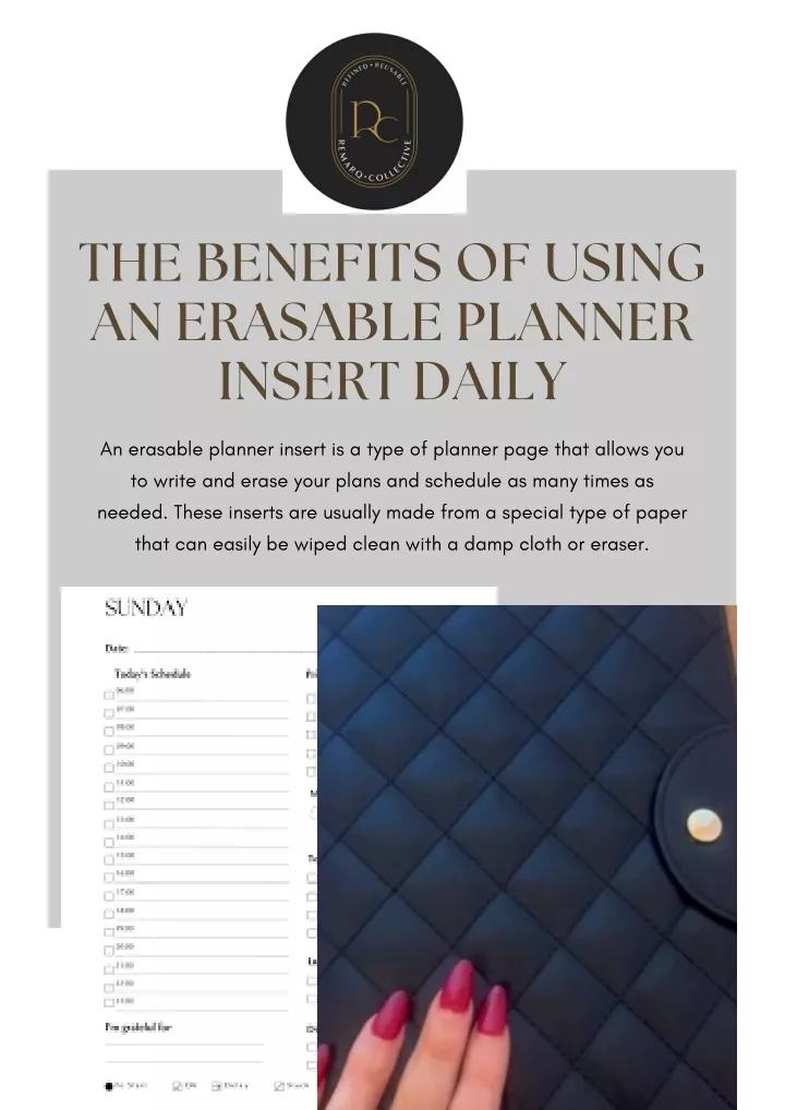 PPT - The Benefits of Using an Erasable Planner Insert Daily PowerPoint Presentation - ID:13349232