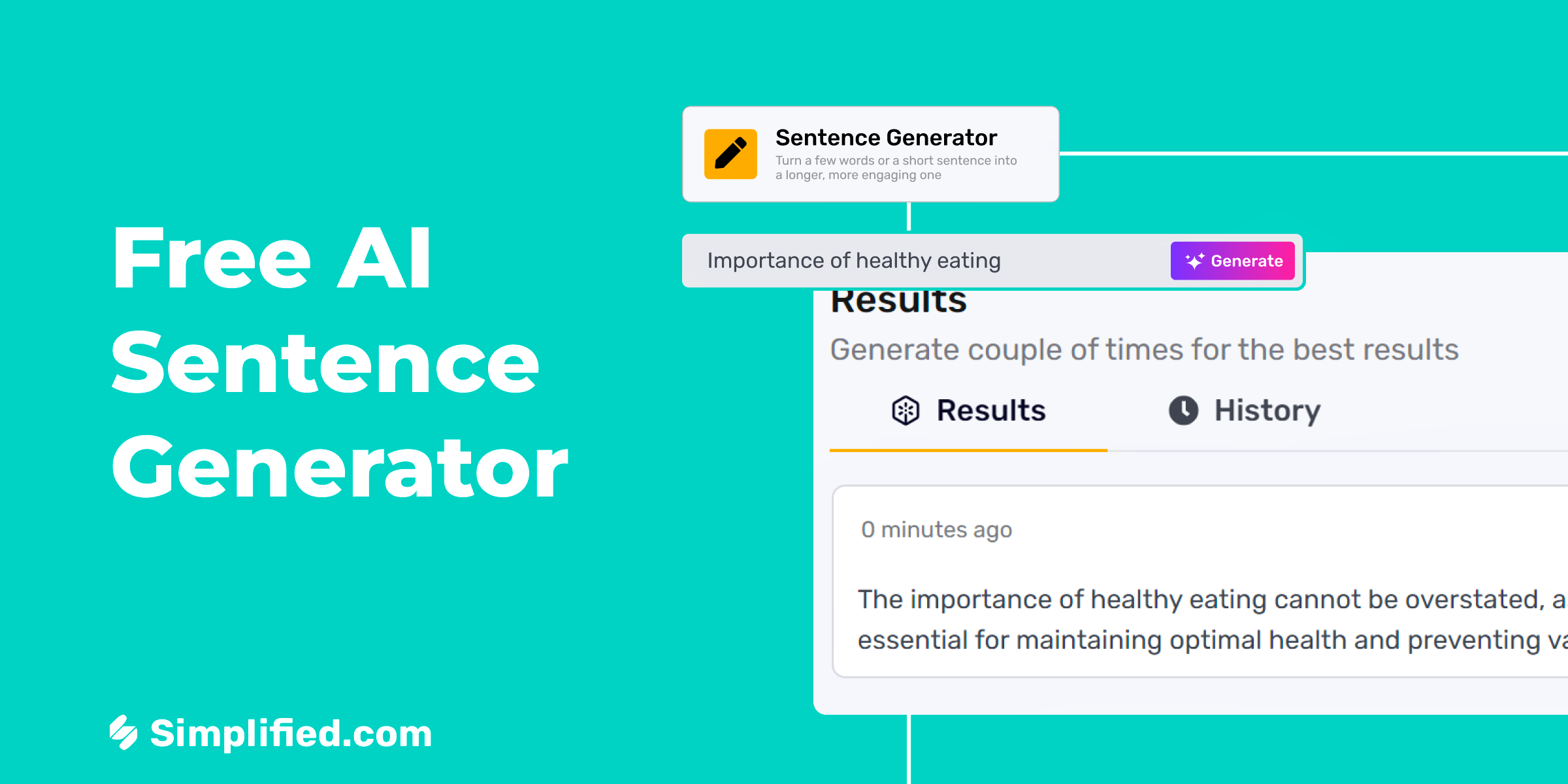 Generador de oraciones con IA gratuito: transforma palabras en oraciones