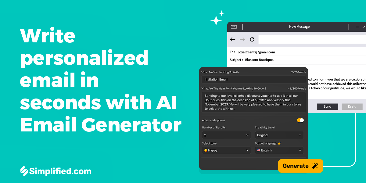 Free AI Email Generator- Professional Emails in Seconds