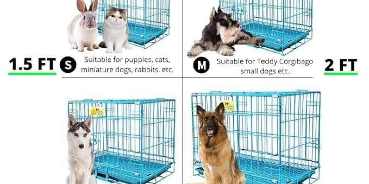 Foldable Pets Cage with Removable Tray - Petncare