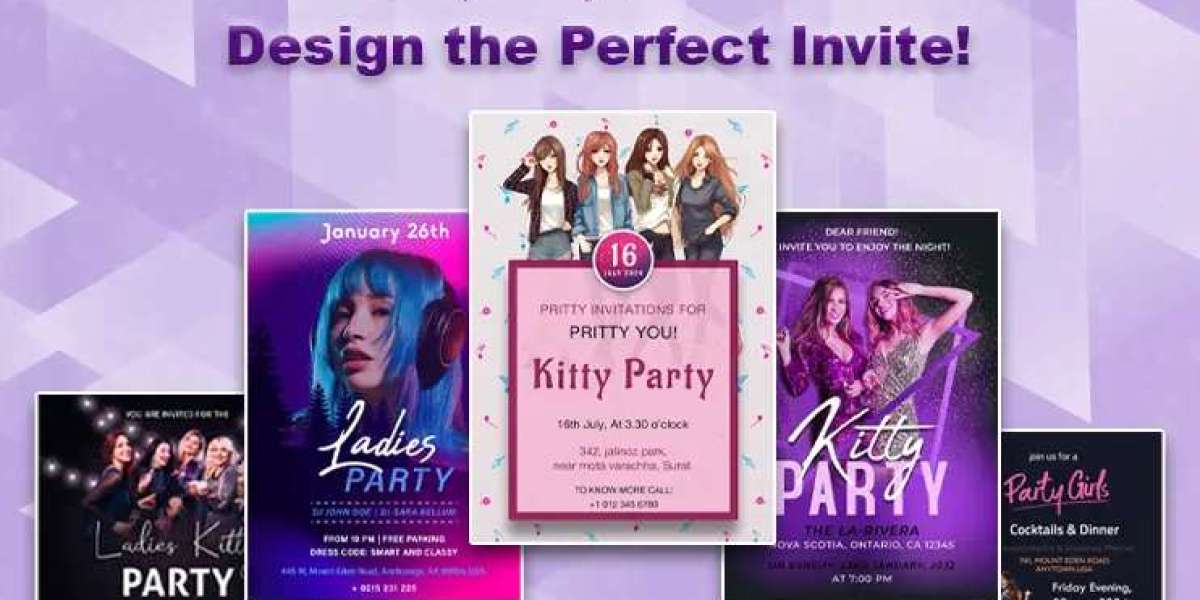 Digital Invite for Kitty Party Template