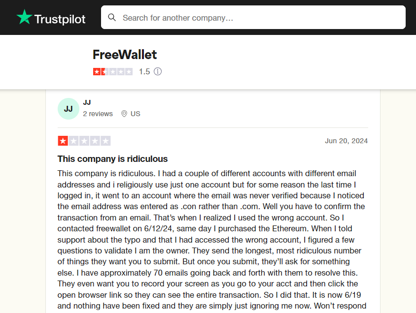 Real Freewallet reviews. Multi Wallet by Freewallet org may… | by FRWT report | Sep, 2024 | Medium