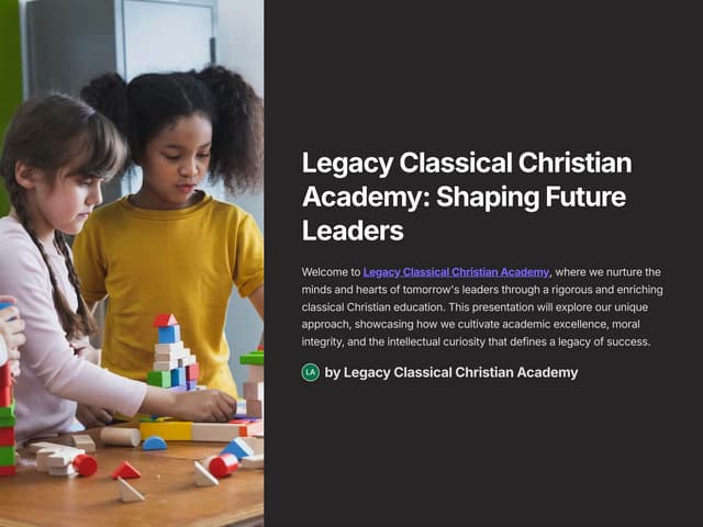 Legacy Christian Academy Tuition and Value | PPT | Free Download