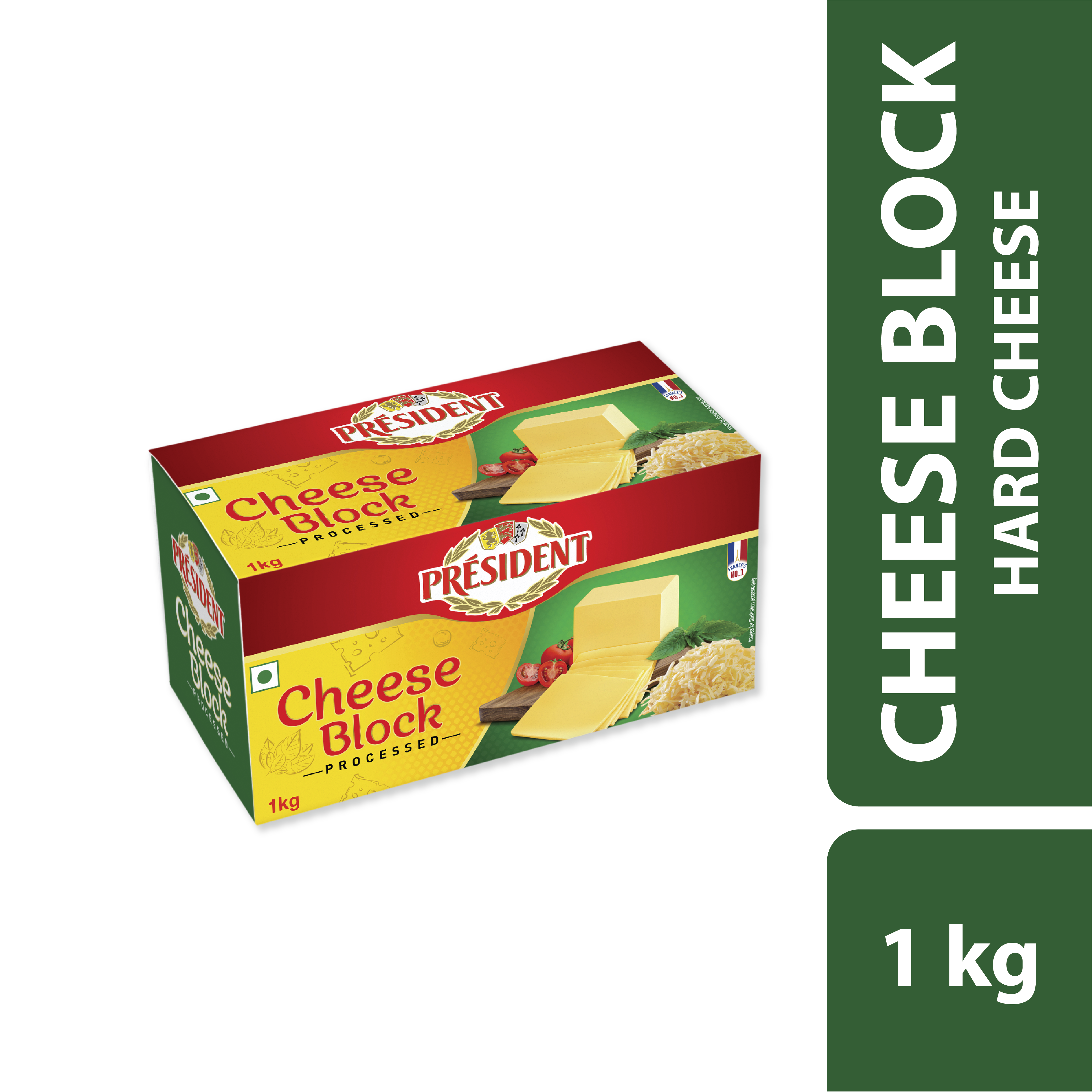 Premium Cheddar & Mozzarella Cheese Block | President Butter