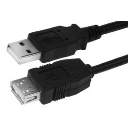 Buy 2ft USB 2.0 A Male to A Female Extension Cable Black | SF Cable