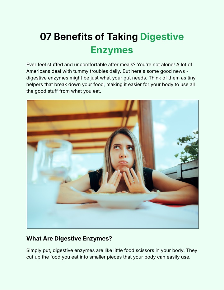 07 Benefits of Taking Digestive Enzymes