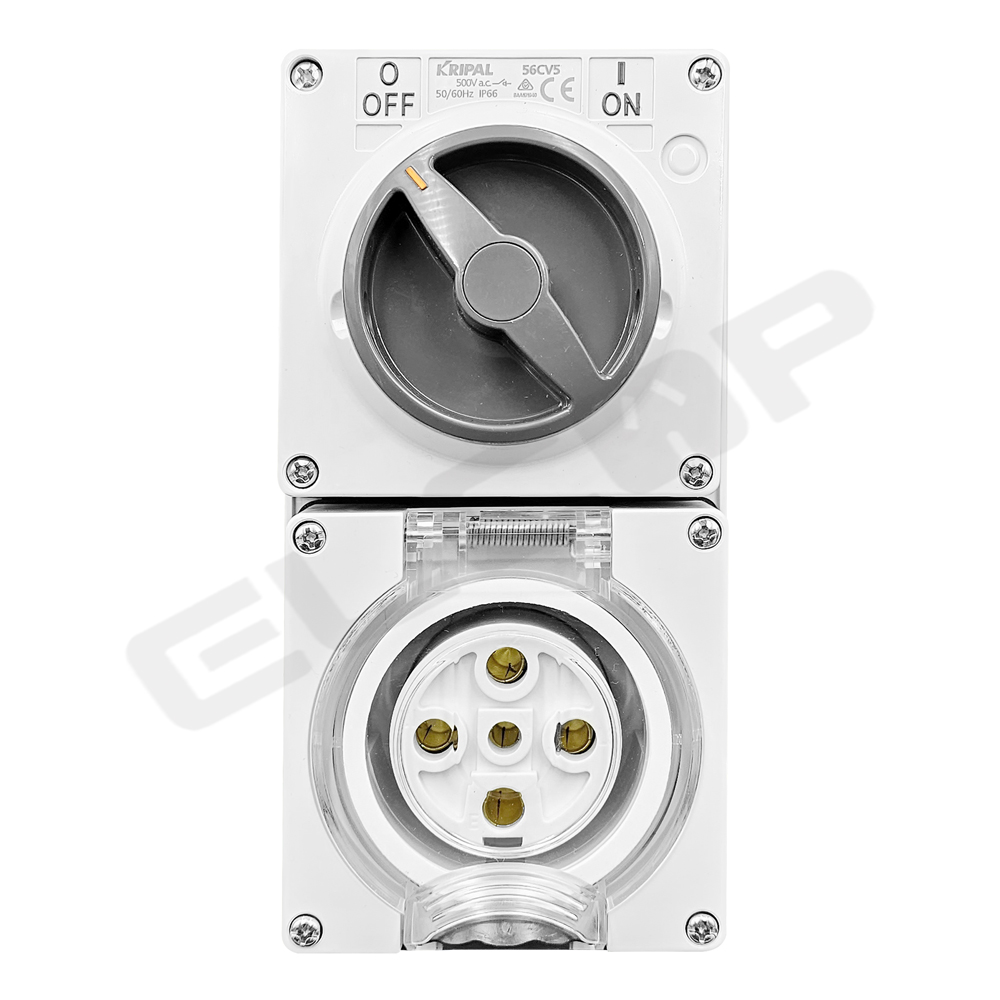 5 PIN 20A Switch Socket 500V IP66 -Industrial- Klipal