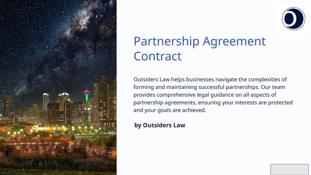 Why a Partnership Agreement Contract is Essential for Your Business | PPT