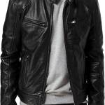 Leather jacket with leather hood Profile Picture