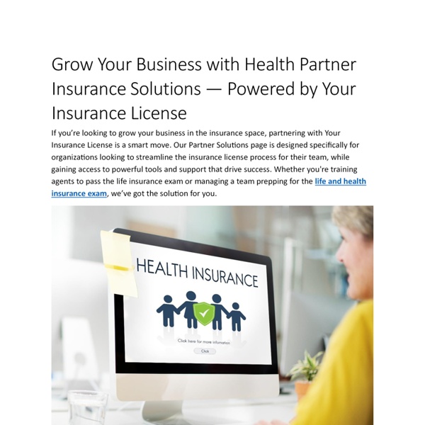 Grow Your Business with Health Partner Insurance Solutions