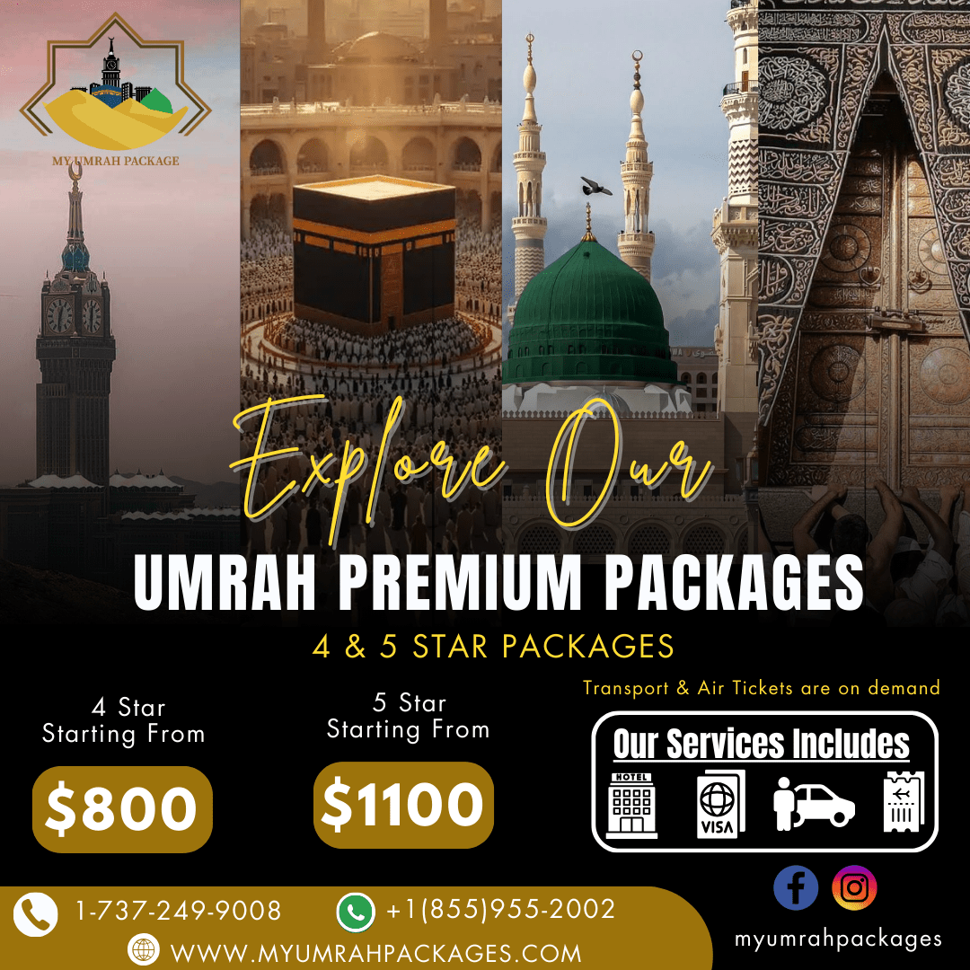 Luxury Umrah Packages from USA – Premium Services Included