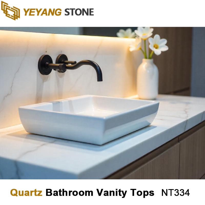 Supply Elegant Gray Marble-Look Quartz Vanity Tops for Bathroom Wholesale Factory - Xiamen Yeyang Import & Export Co., Ltd.