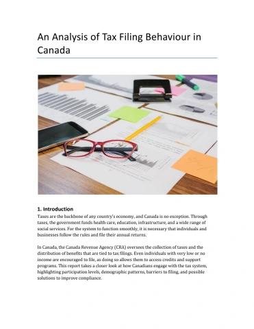 An Analysis of Tax Filing Behaviour in Canada.