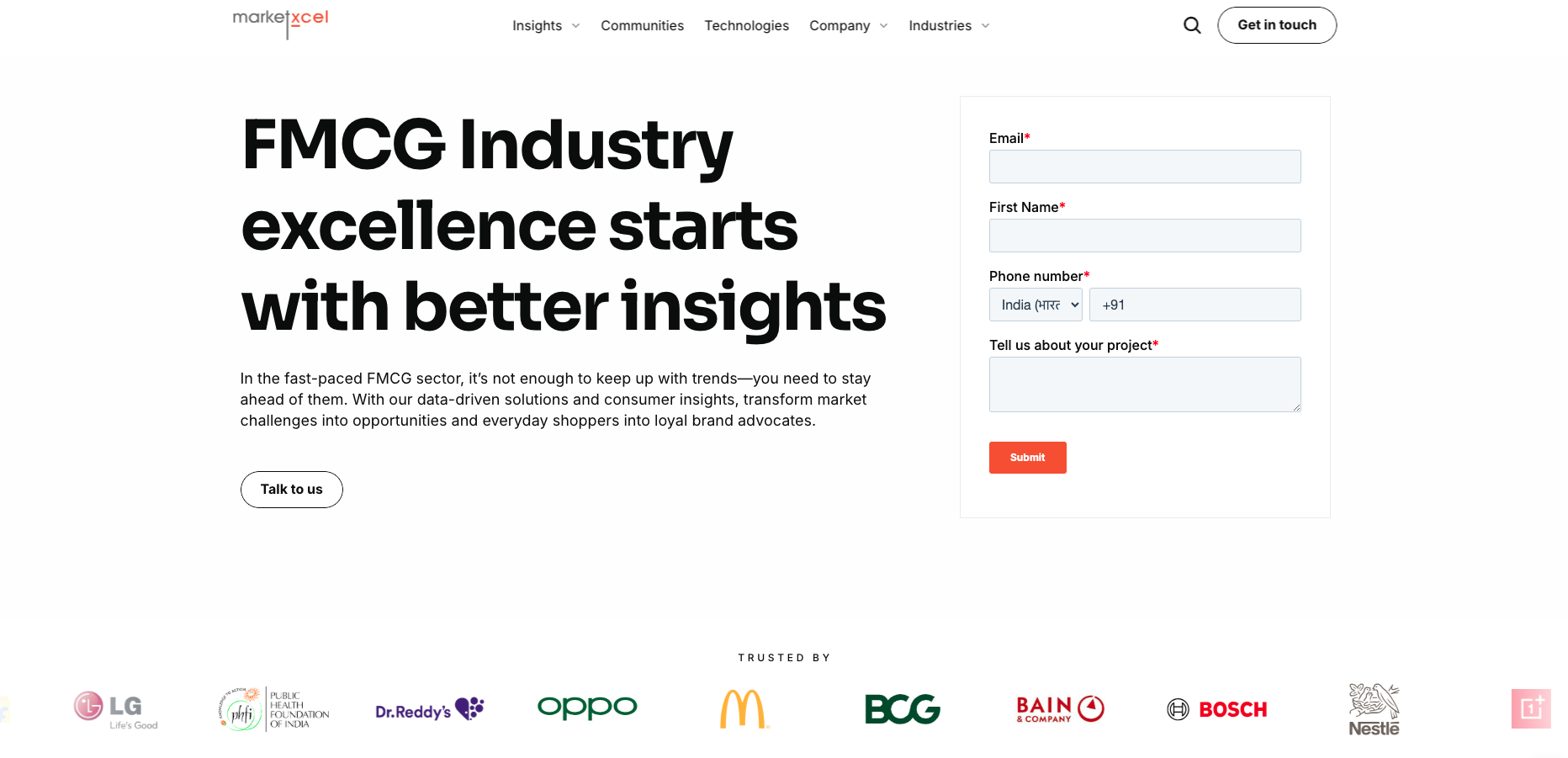 FMCG Sector Insights in Delhi, Bangalore, Mumbai, Noida & Across India