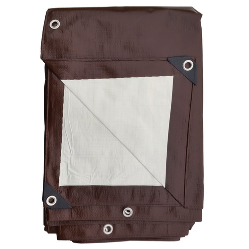 Brown or Silver & White Reversible Heavy Duty Tarp | The Tarp Co.