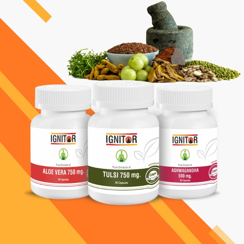 Ignitor Tulsi 750 mg. Capsules - Best Protein Supplement - Buy Protein Supplements online - Best whey protein