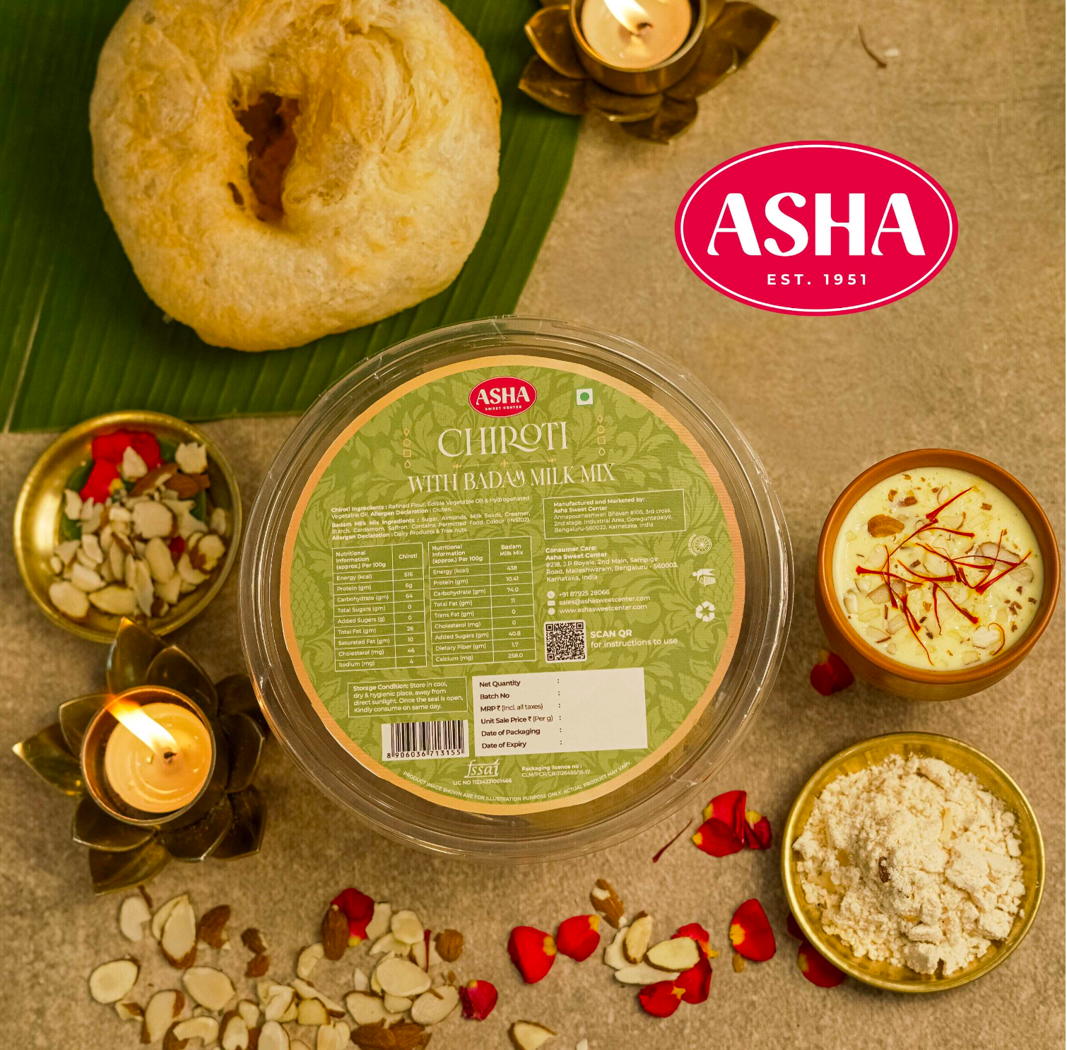 Chiroti with Badam Milk Mix – A Royal Indian Dessert  – Asha Sweet Center