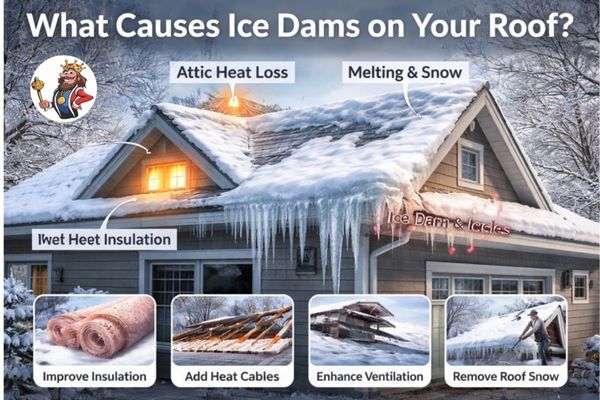 What Causes Ice Dams on Your Roof? Signs & Solutions - Roofing King