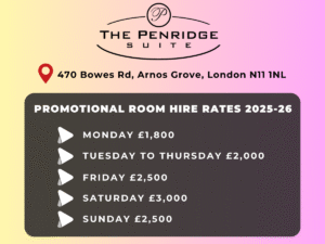 Asian Wedding Venue in North London | The Penridge Suite